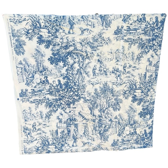 Schumacher Pastoral Toile Fabric Dimanche Au Pays Exclusive Screenprint 2YD READ - Picture 1 of 14